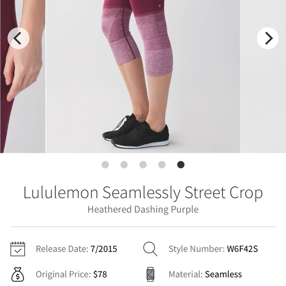 Lululemon Seamlessly Street Crop leggings size 6 - Picture 6 of 7